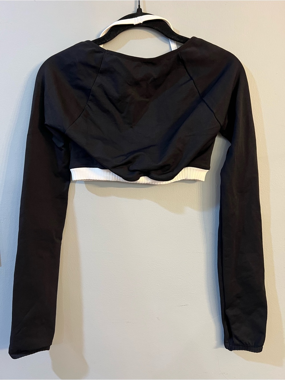 Free People Black Crop Top with White Bra Insert - Picture 3 of 4
